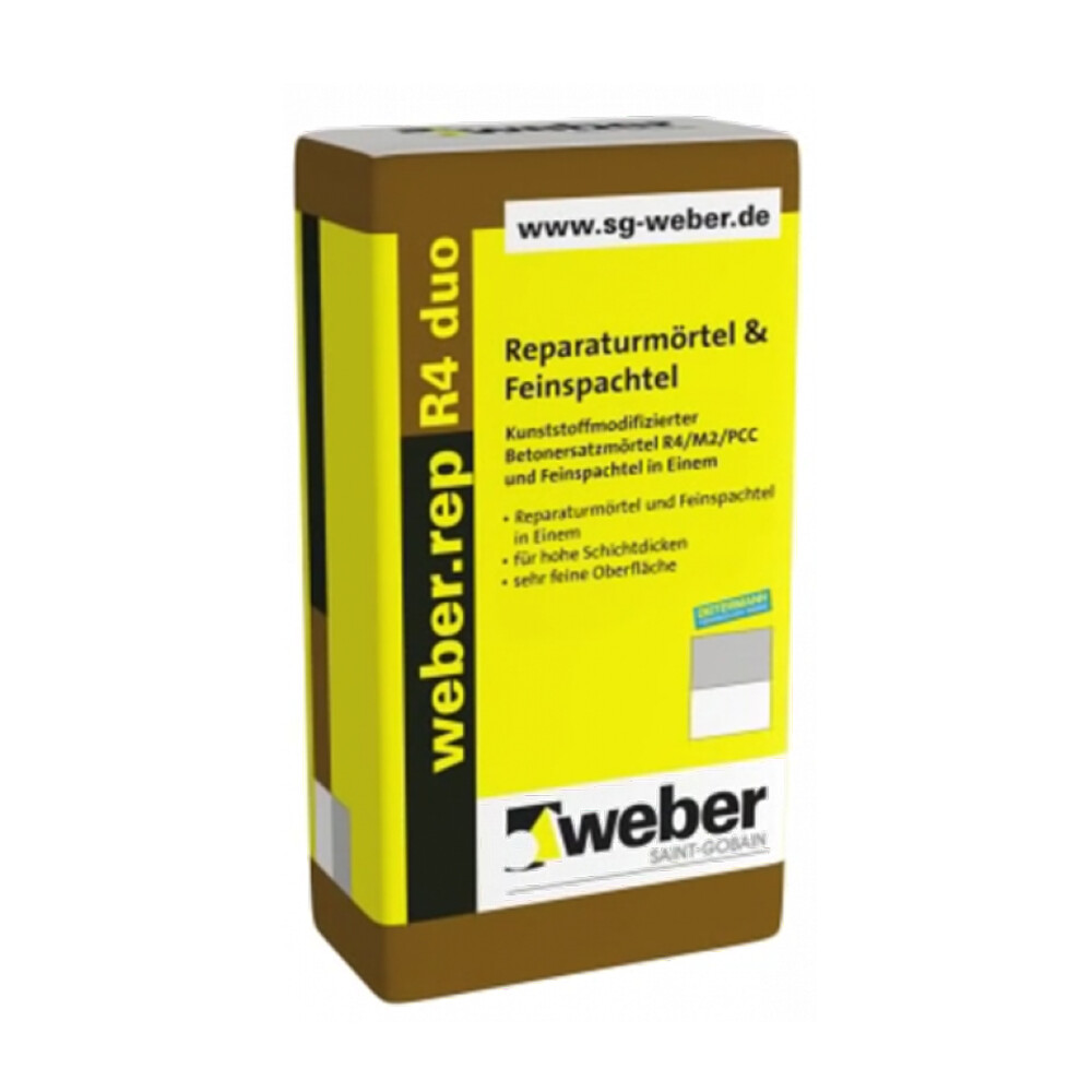 weber.rep R4 duo - разтвор за възстановяване на бетон разтвор weber.rep R4 duo